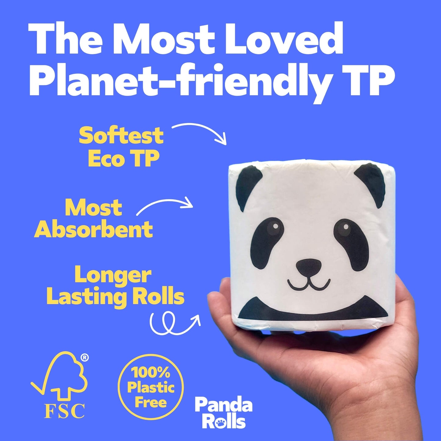 3-ply bamboo toilet paper that is a soft and eco-friendly bathroom roll