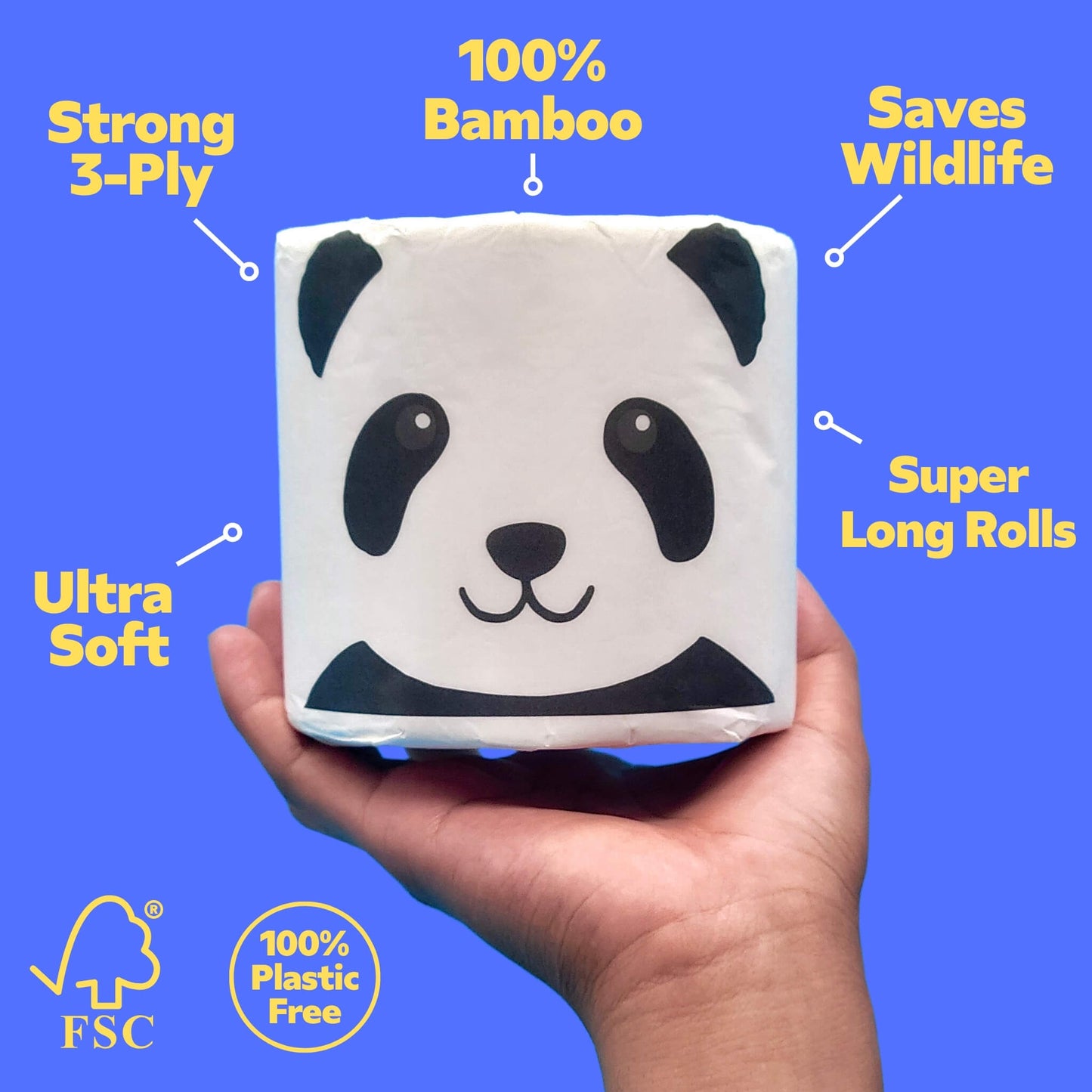 3-ply bamboo toilet paper is a soft and eco-friendly bathroom roll